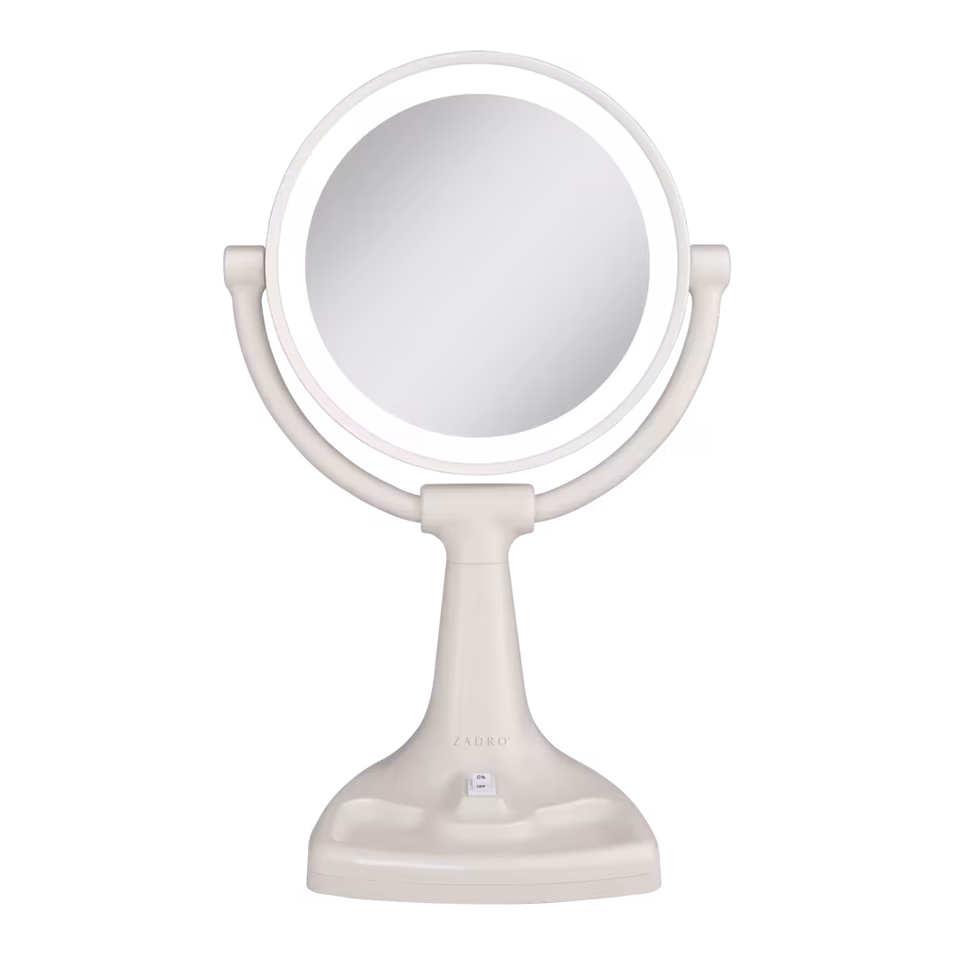 Zadro  Max Bright Lighted Makeup Mirror with 10X/1X, Storage Tray