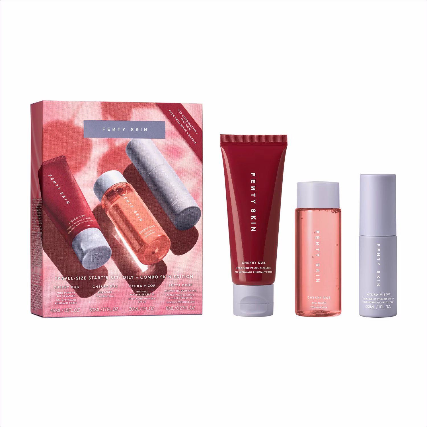 Travel-size start'r set: oily + combo skin edition