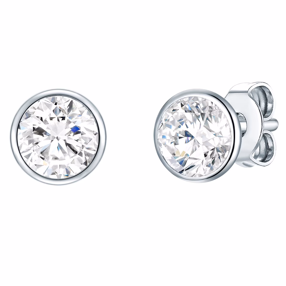 Ohrstecker Edelstahl Zirkonia in Silber