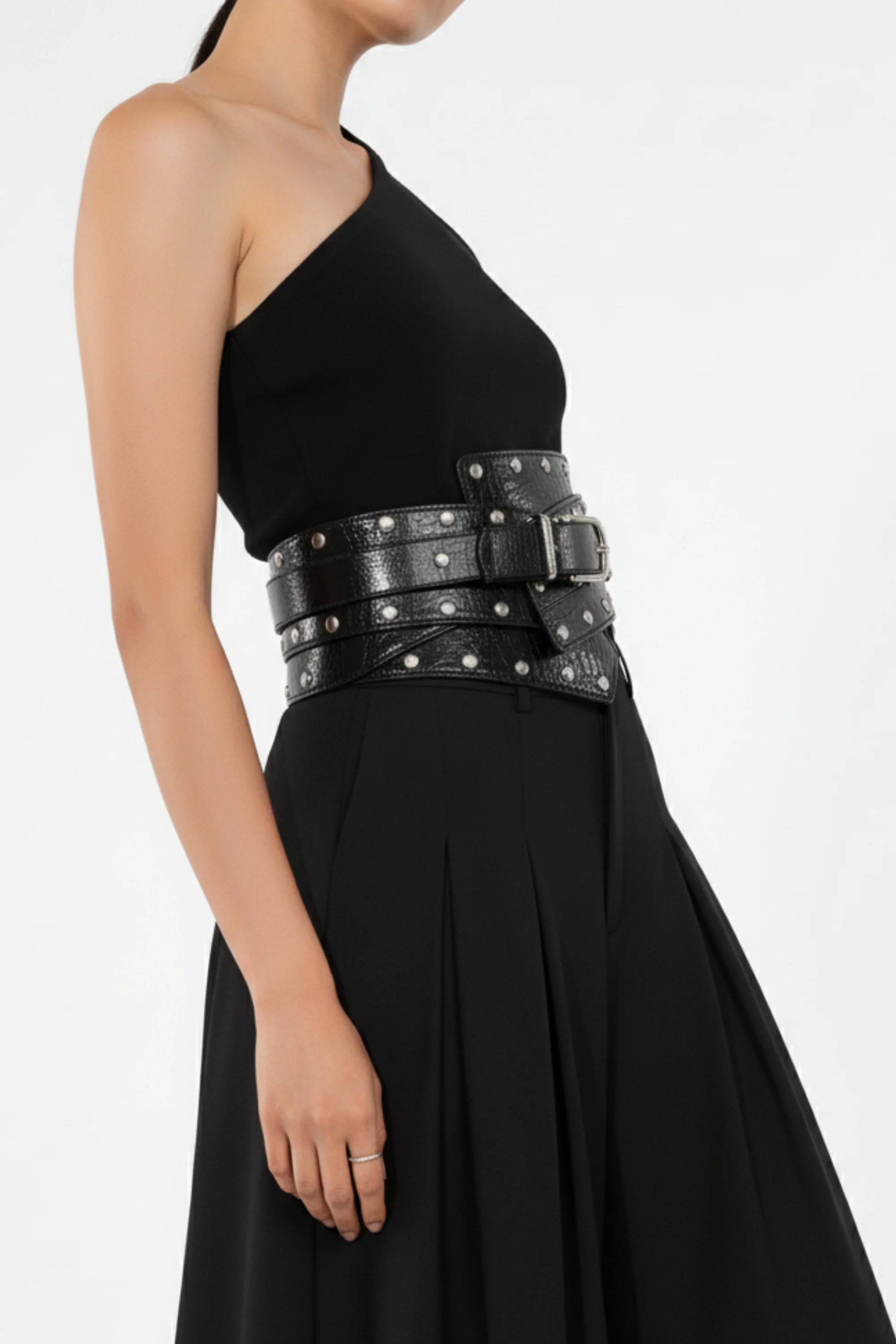 Carmen Black Pleated Trousers