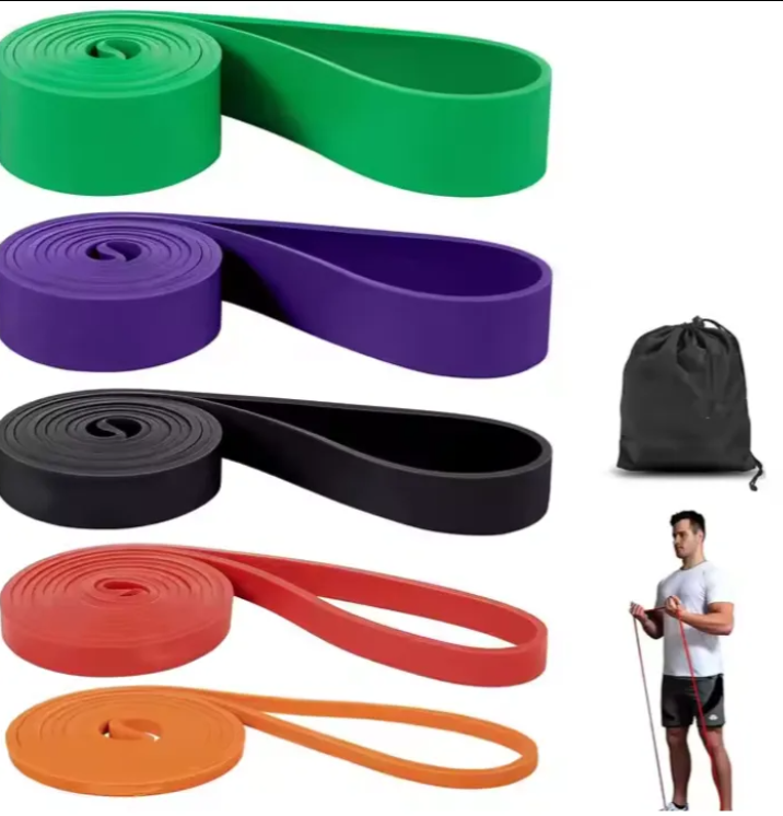 Fitness Resistance Bands Set Custom logo 5 Latex Rubber Elastic Mini Loop Yoga Gym Workout Hip Bands Exercise