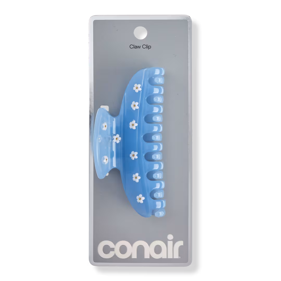 Conair Accessories  Blue Claw Clip with Flowers
