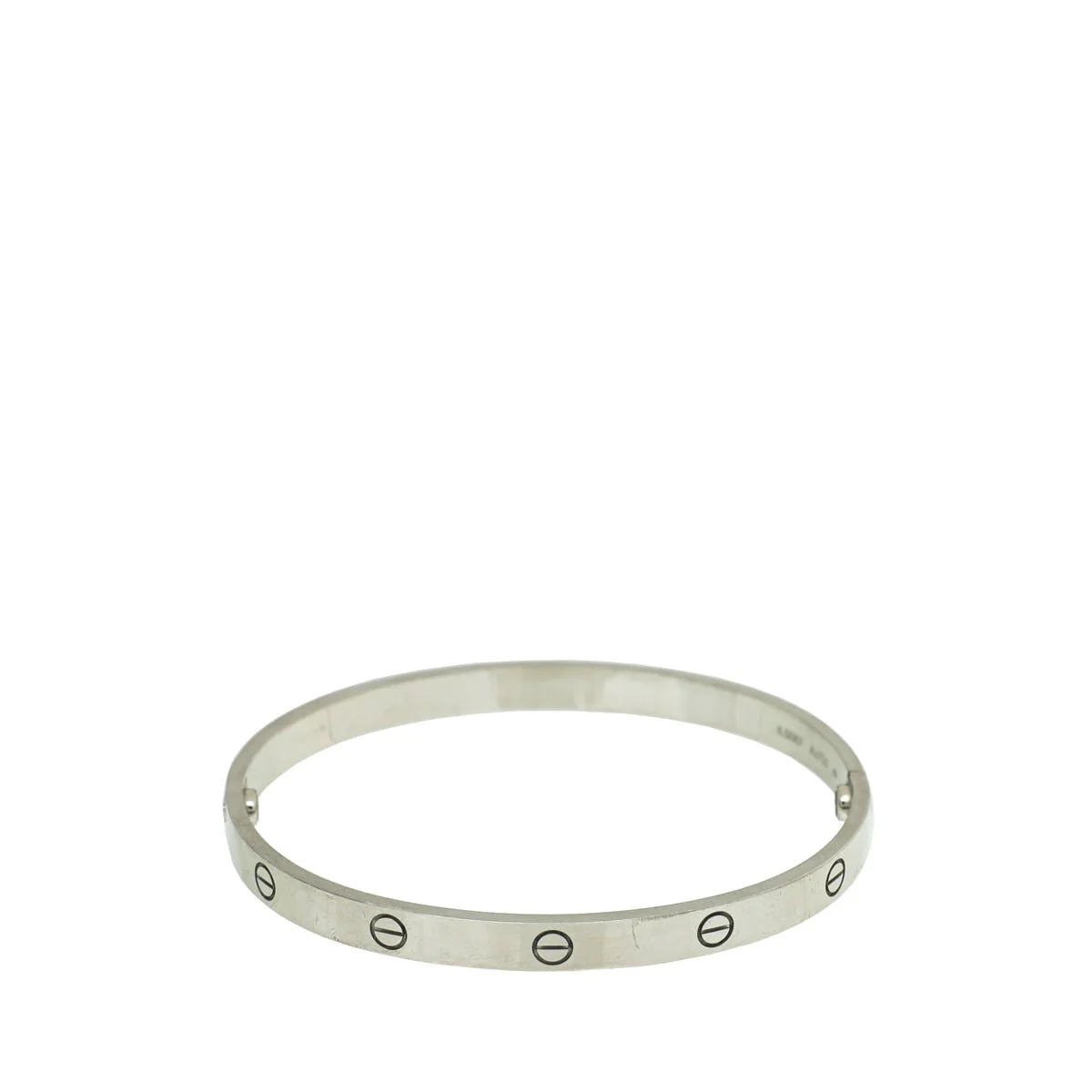 Cartier 18K White Gold Love Classic Bracelet 21