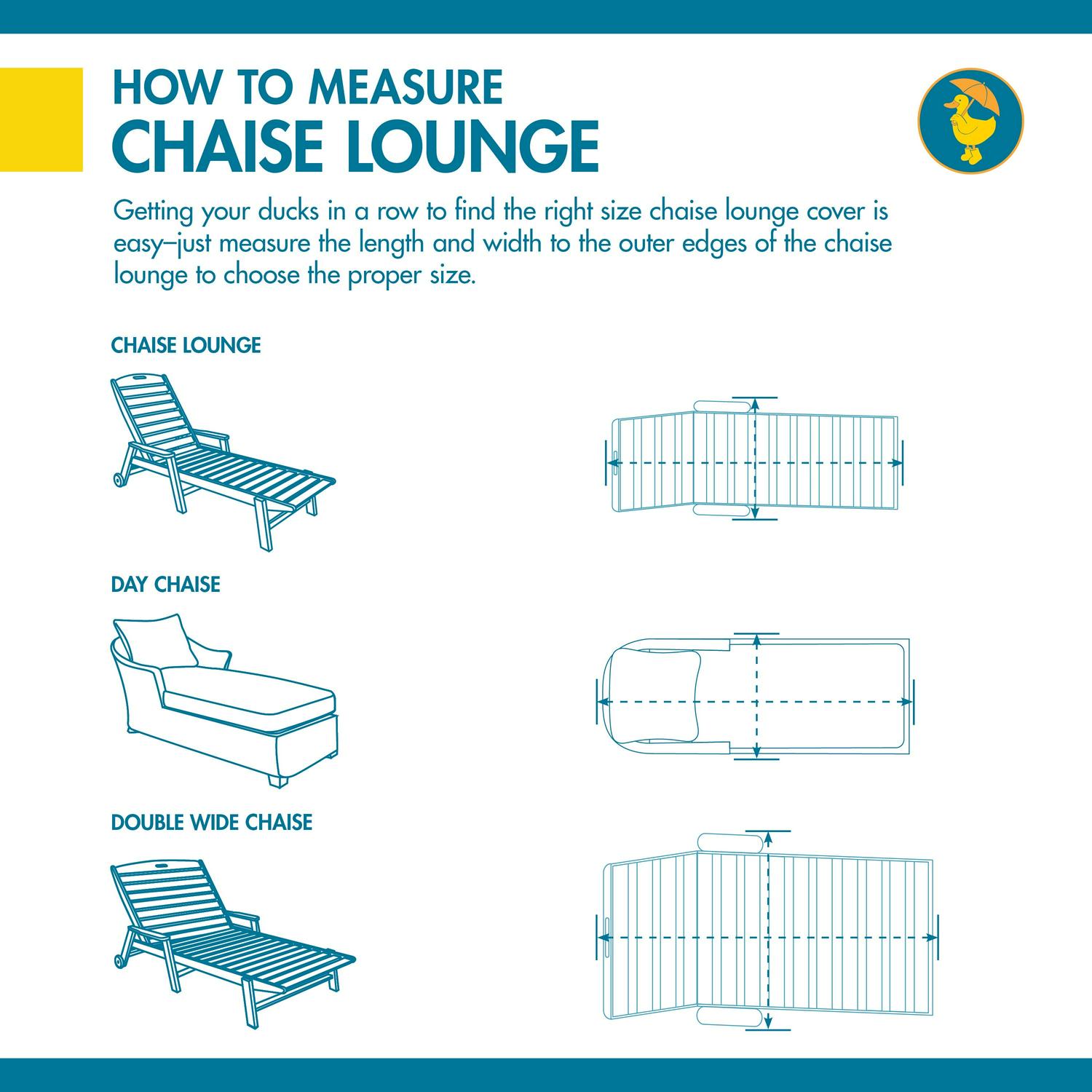 DUCKCOVERS® Ultimate Waterproof Outdoor Chaise Lounge Chair Cover