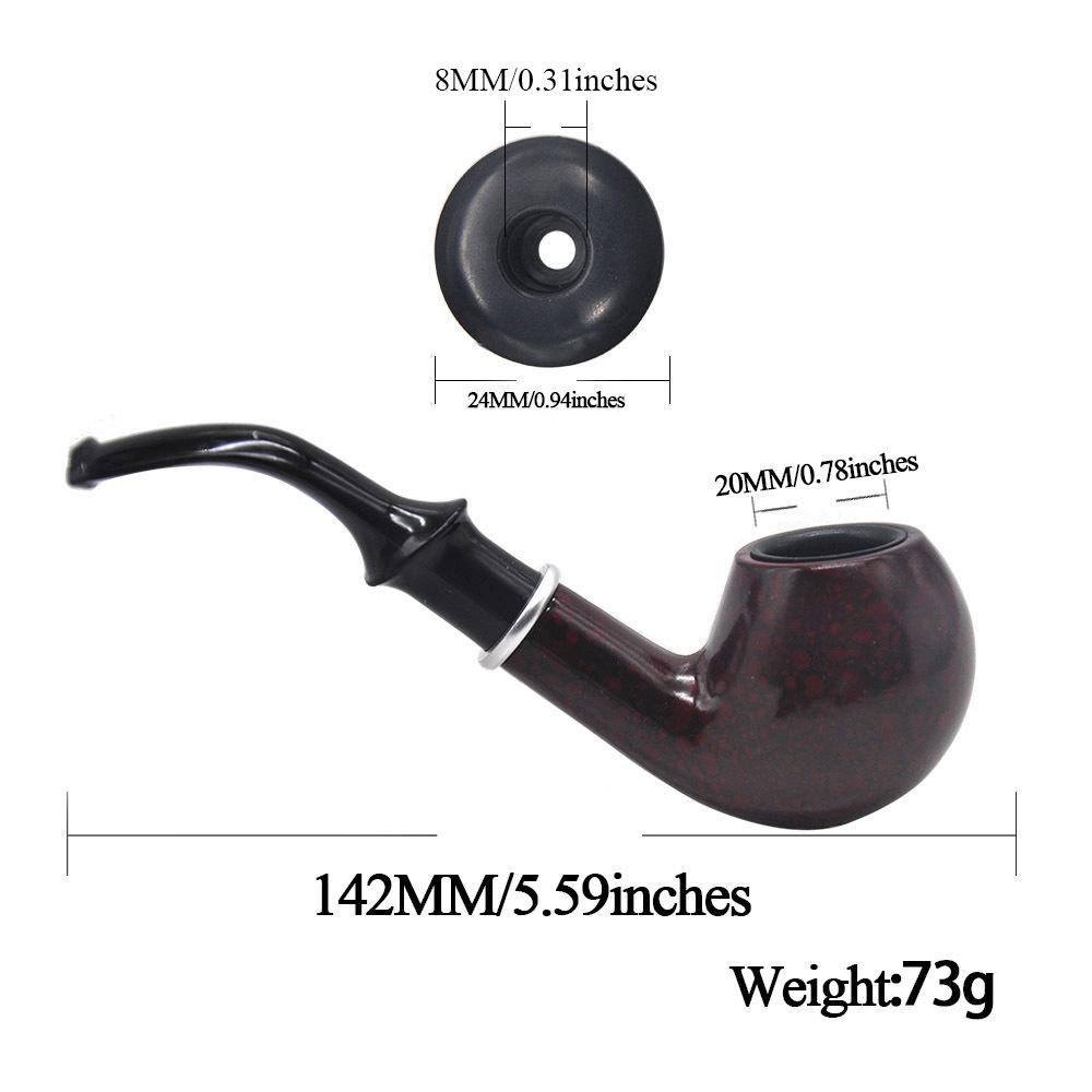 Tobacco Wooden Sherlock Pipe w/ Cover