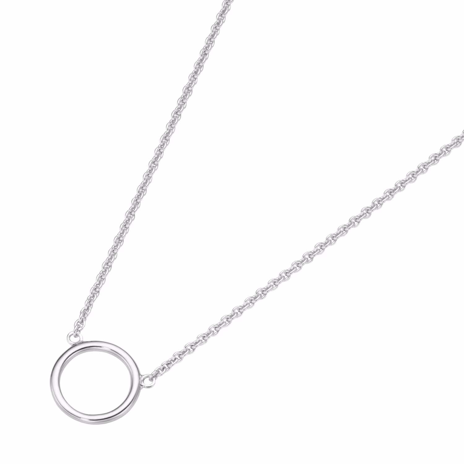 Collier Kreis Anhänger, Silber 925