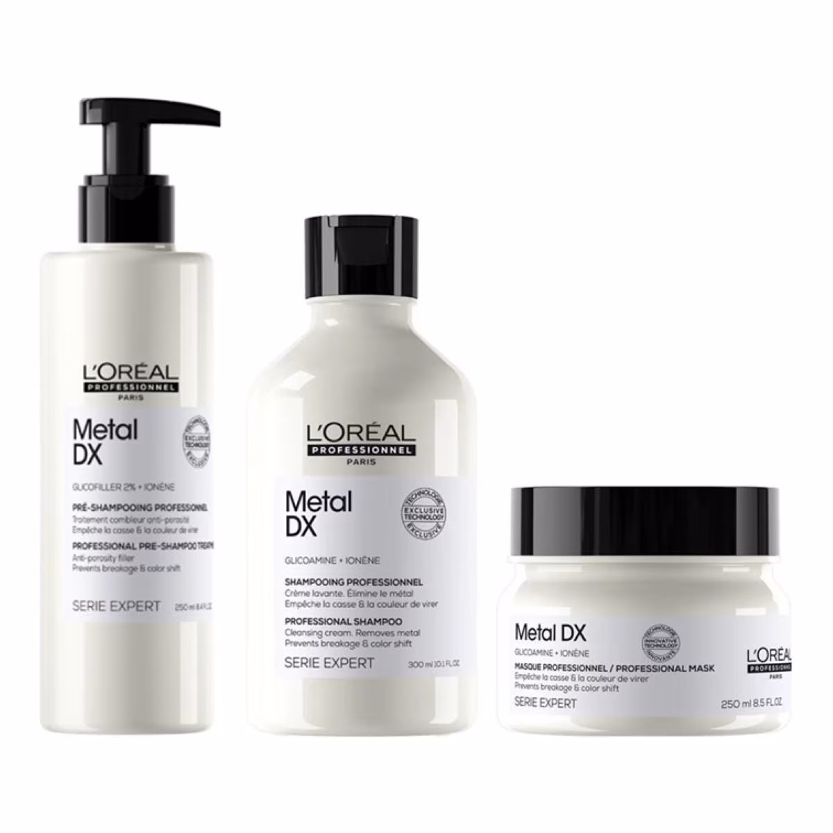 Metal DX Pre-Shampoo, Shampoo & Maske 3er Set