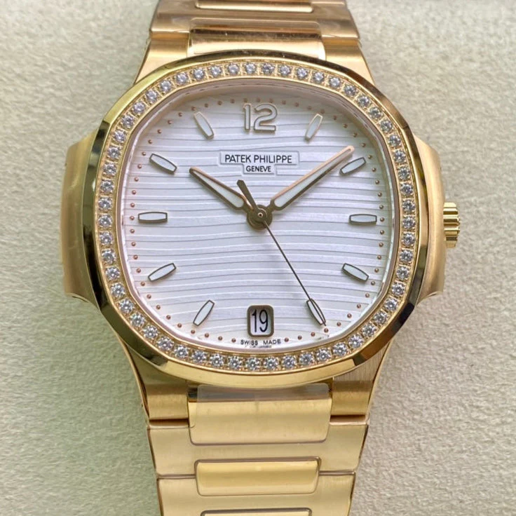 PATEK Watch Nautilus 35mm Gold White Dial
