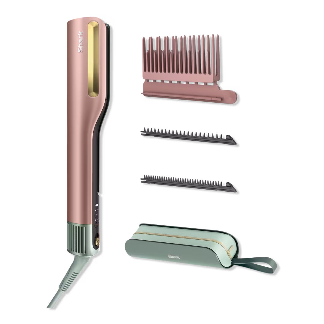 Shark Beauty  SilkiPro Straight Wet to Dry Straightener + Rapid Blow Dryer in Strawberry Matcha