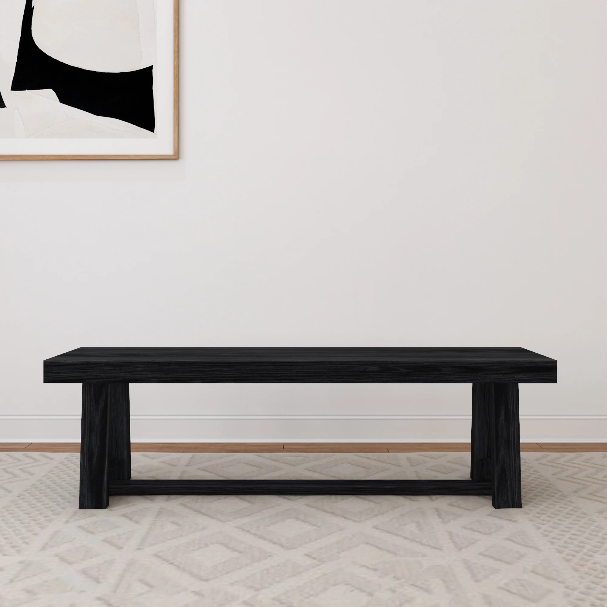 Plank+Beam  60" Classic Solid Wood Dining Bench, Bench for Dining Table