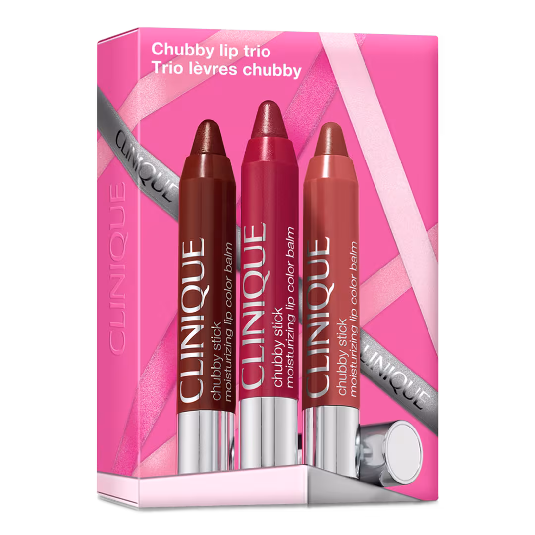 Clinique  3 Piece Chubby Stick Moisturizng Lip Trio Holiday Gift Set