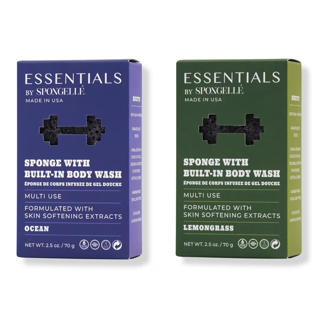 SPONGELLE  Essentials by Spongelle Men's Clean Bundle - Ocean & Lemongrass