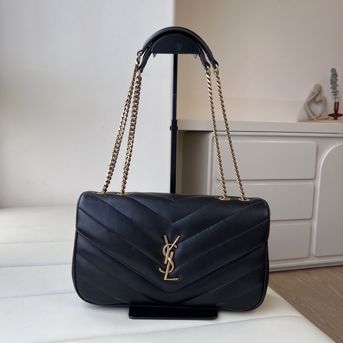 YSL LouLou Medium in Matelassé Lambskin