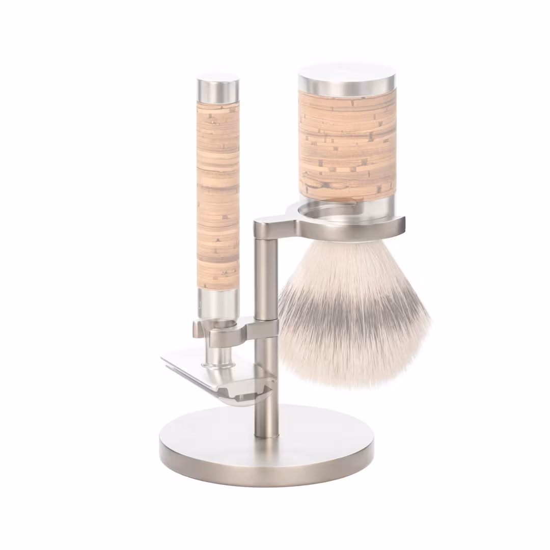 MÜHLE  Rocca Series Matte Stainless Steel Shaving Set Stand