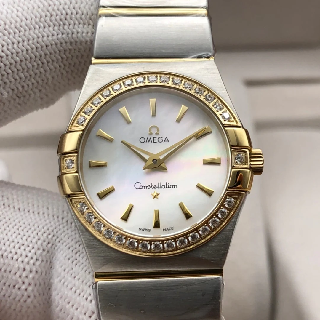 Omega Watch CONSTELLATION LADIES 27MM GOLD DIAMOND BEZEL