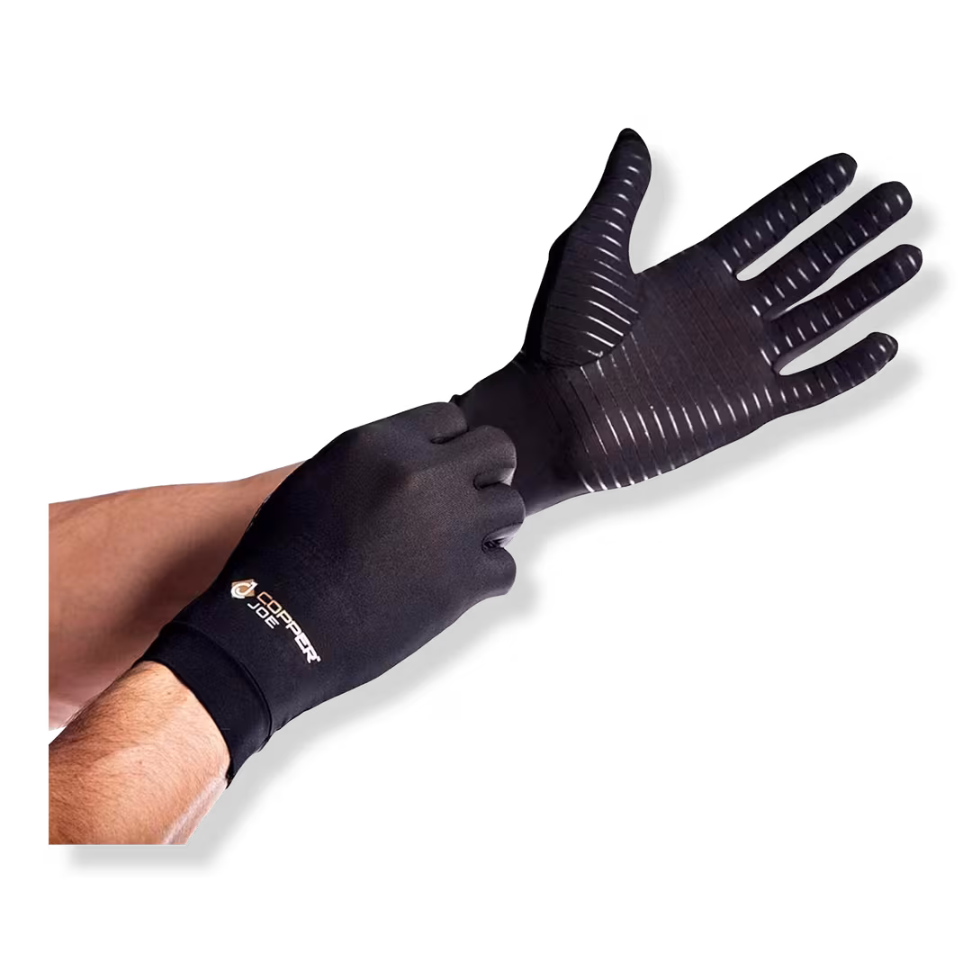 Copper Joe  Copper-Infused Full Finger Compression Gloves