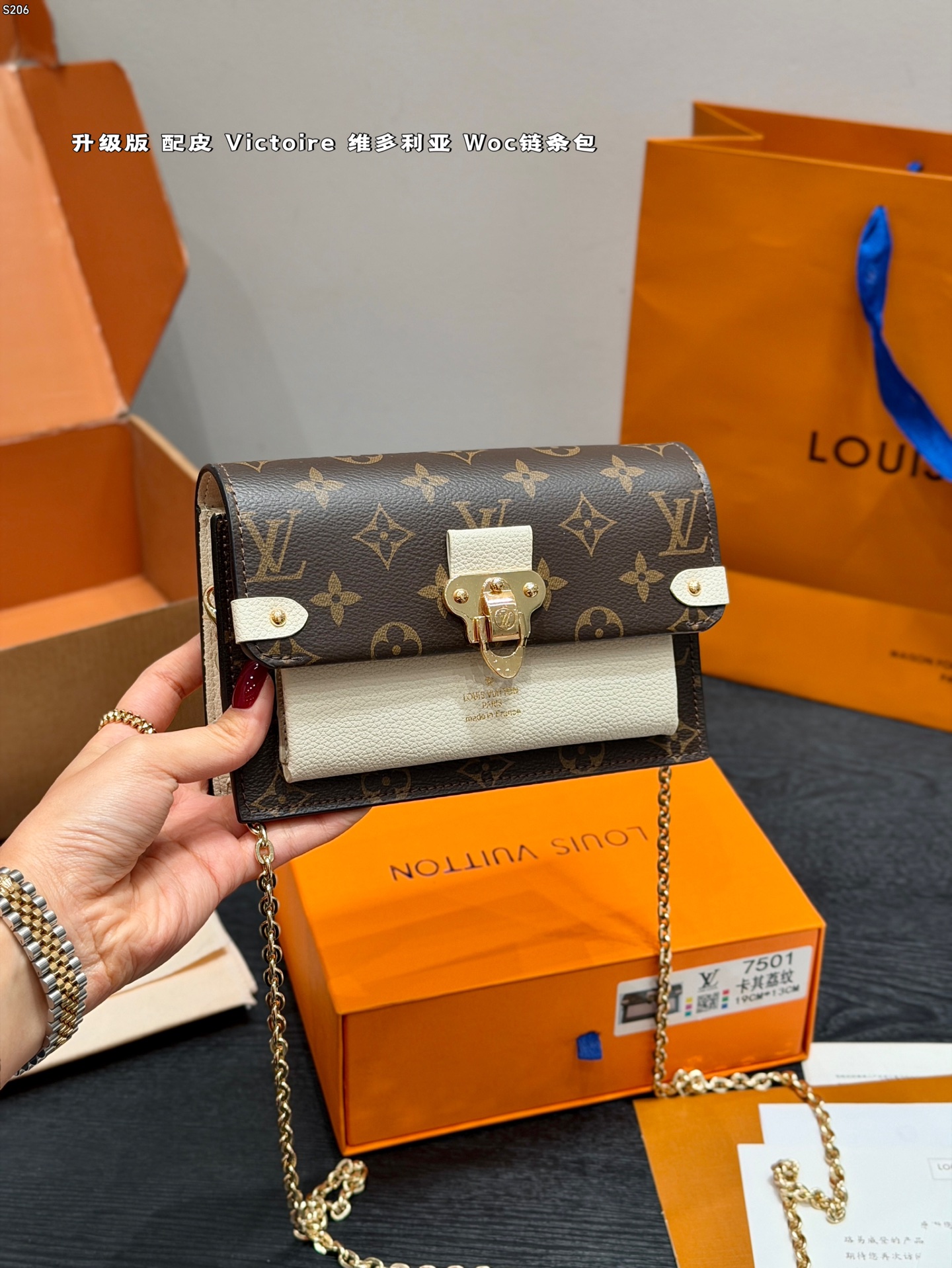 LV Vavin Chain Wallet Monogram Bag