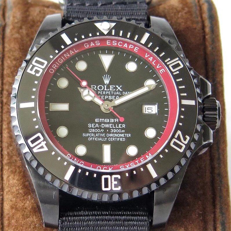Rolex Watch SEA-DWELLER DEEPSEA 44MM CUSTOM ALL BLACK BAMFORD TEXTILE