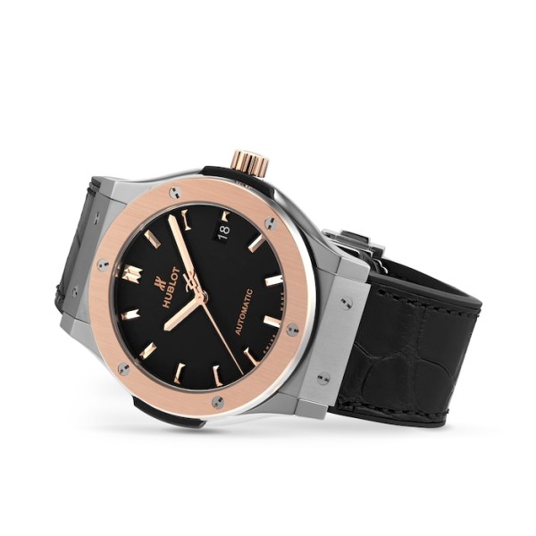 Replica Hublot Classic Fusion Men Automatic Black Alligator Watch 511.NO.1181.LR