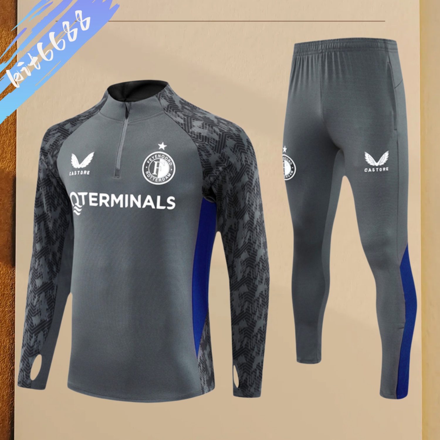 2025/2026 Feyenoord Adults Half-Zip Training Kits (Adult kit)