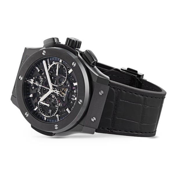 Replica Hublot Classic Fusion Men Automatic Black Alligator Watch 525.CM.0170.LR