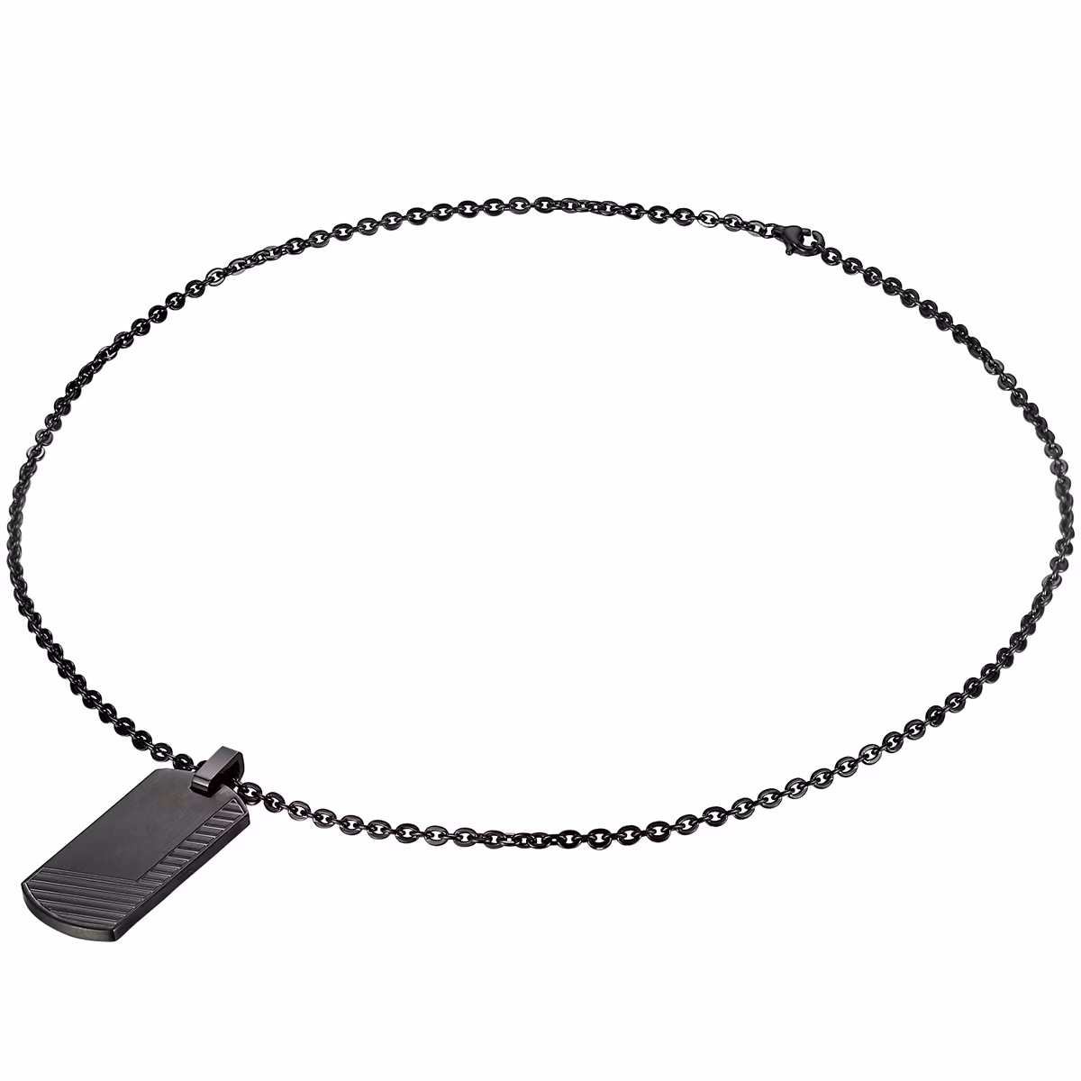 Halskette Edelstahl in Schwarz