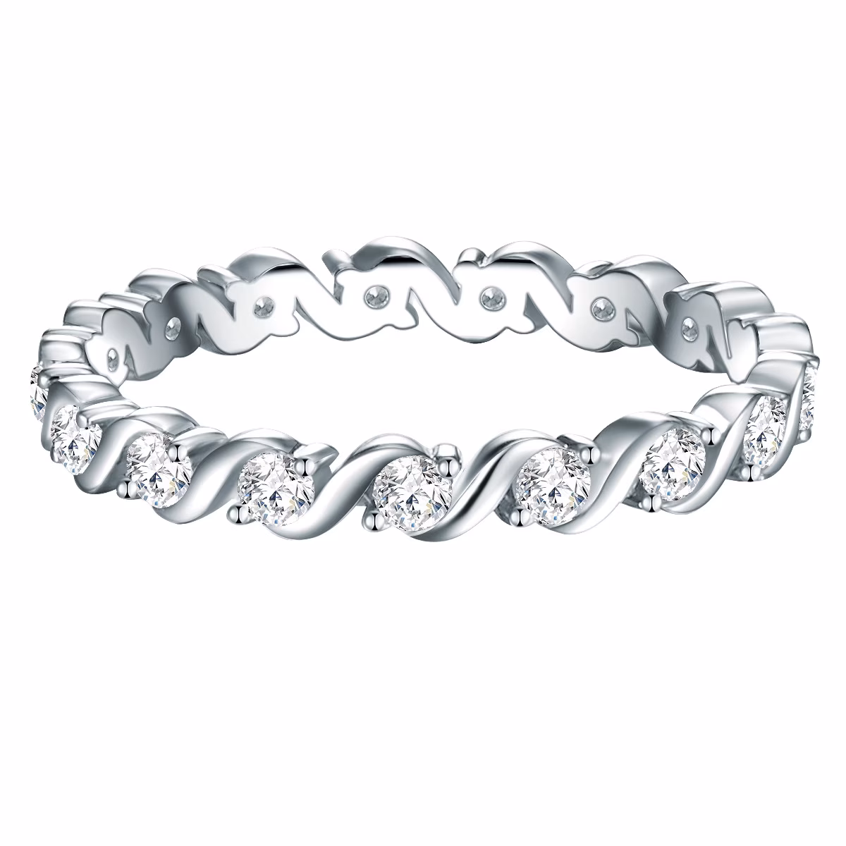 Ring aus Sterling Silber in silber mit Zirkonia