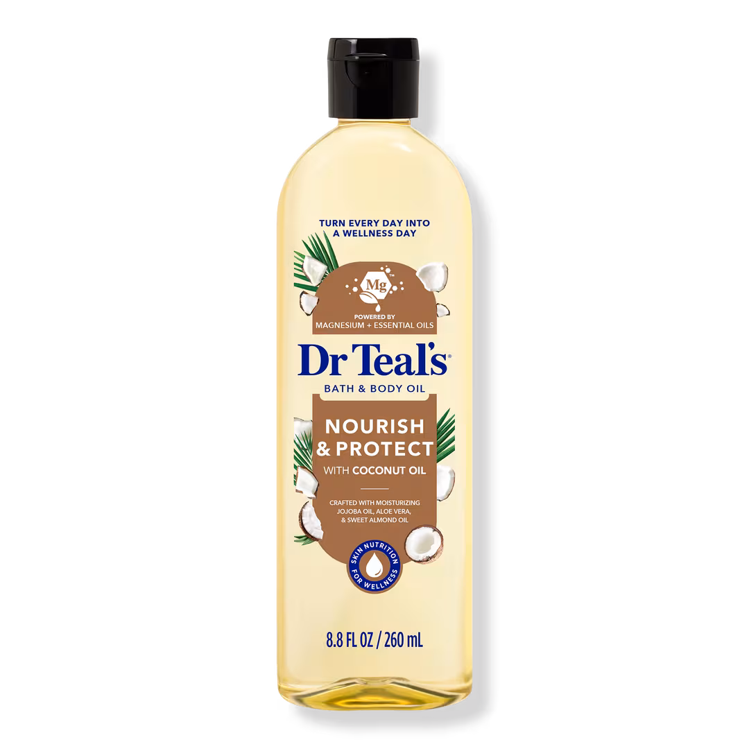 Dr Teal's  Moisturizing Bath & Body Oil, Nourish & Protect with Coconut Oil