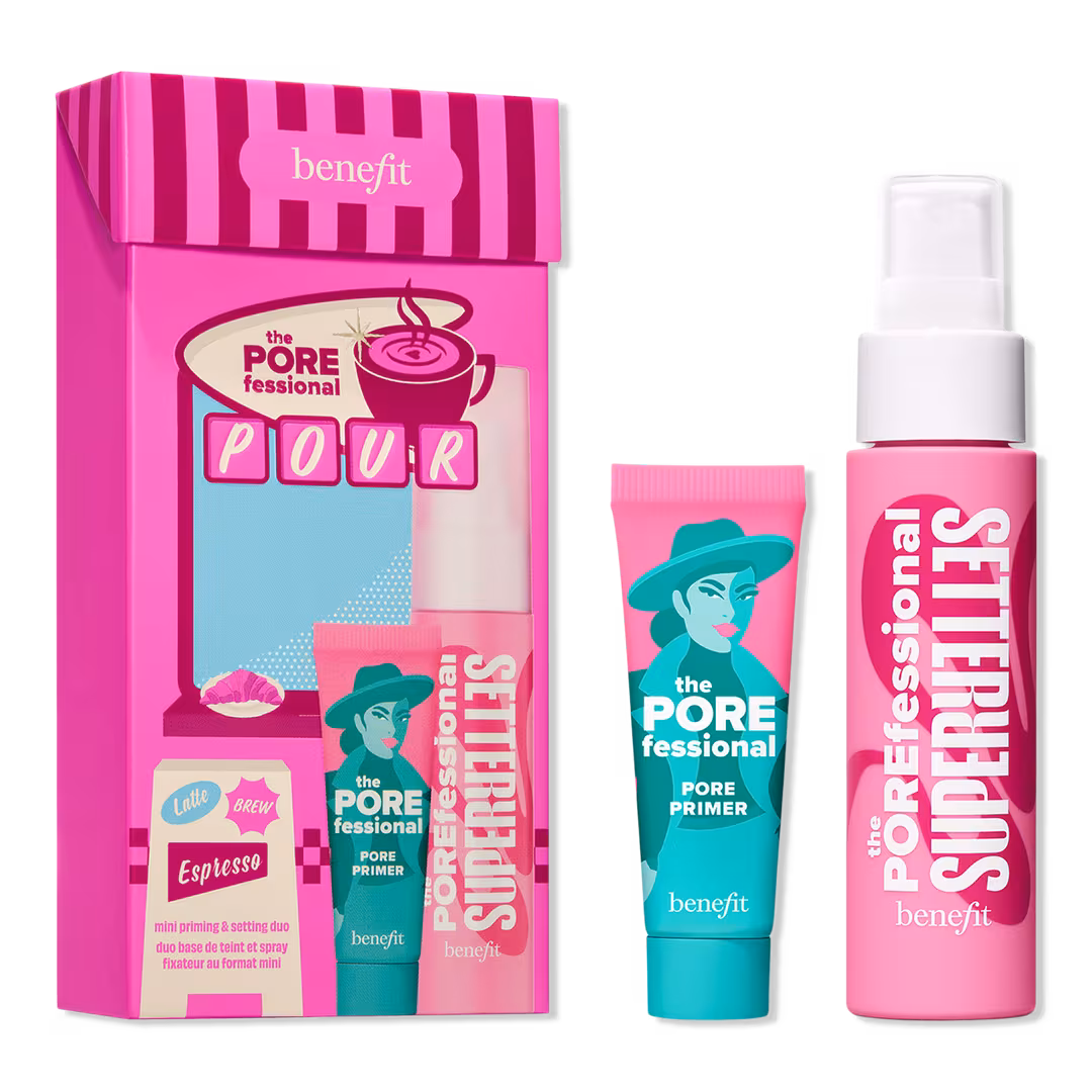 Benefit Cosmetics  The POREfessional Mini Primer & Setting Spray Duo Pore-Blurring Makeup Prep Set