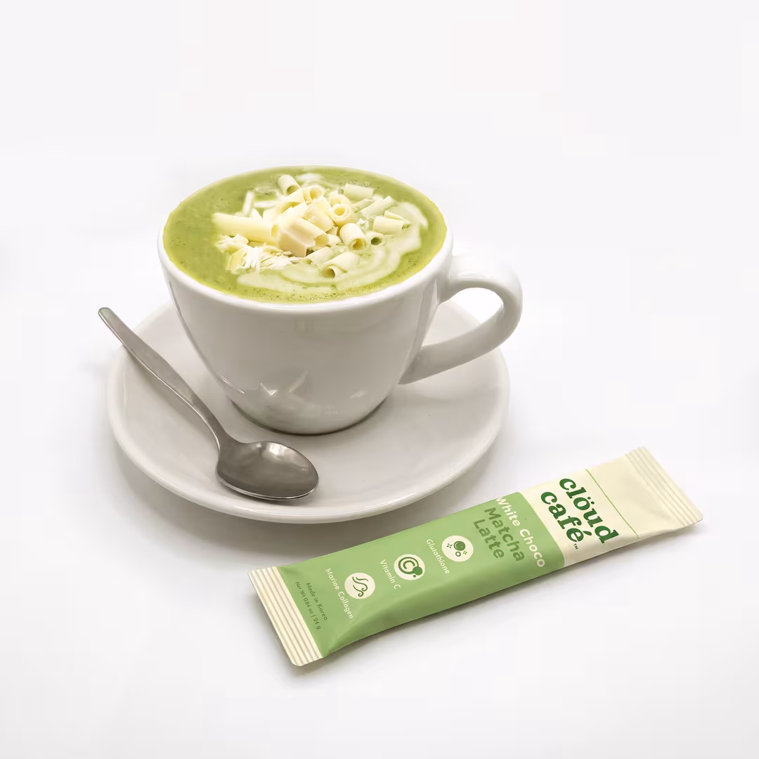 clöud café  White Choco Matcha Latte Collagen-Infused Beauty Booster
