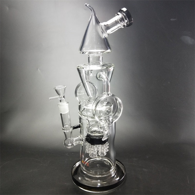 15 Triangle Recycler Glass Bong