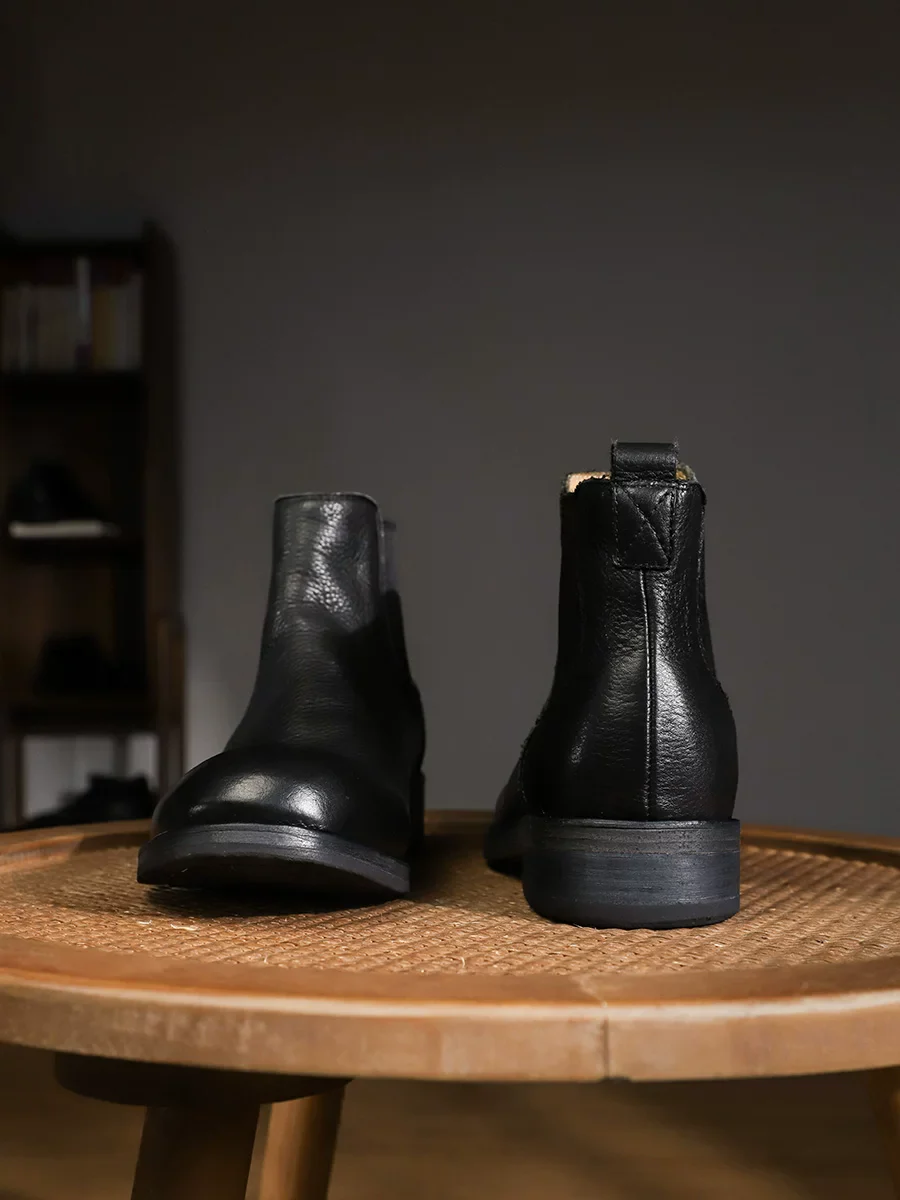 Handmade Washed Vegetable Tanned Cowhide Boots