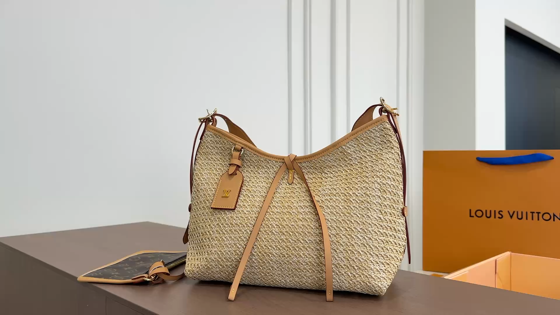 LV Shopping Bag, Woven Straw Bag