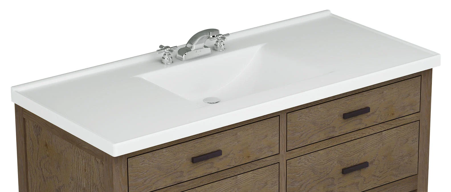 Sagehill Designs Wb4922 49" Cultured Marble Vanity Top - White