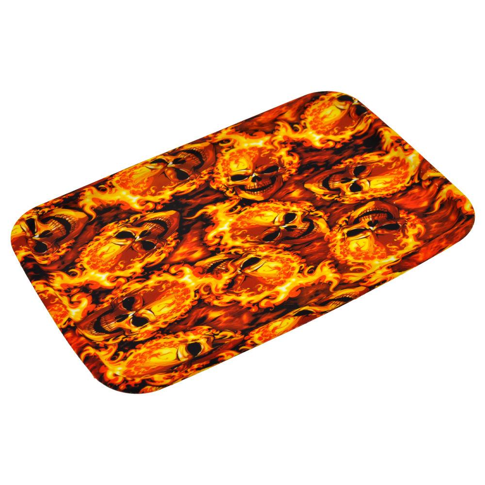 Flame Skull Silicone Cigarette Rolling Tray