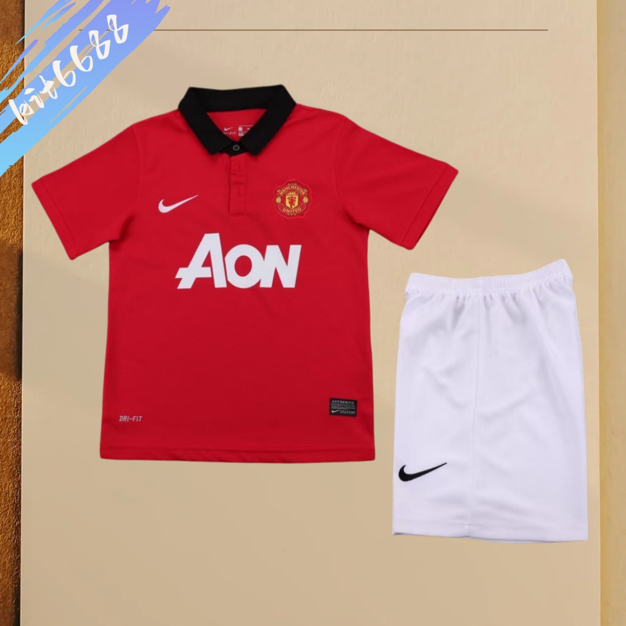 13/14 Manchester United home Retro Football Shirt ( Kids Kit )
