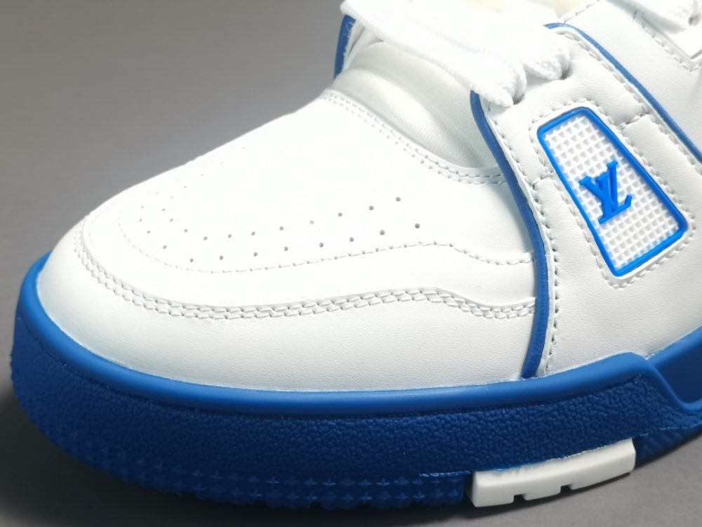 Louis Vuitton Trainer White Blue
