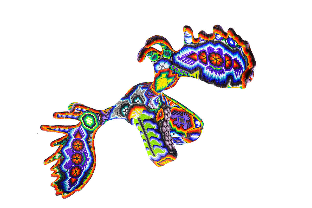 Cabeza de Alce - Obra de Arte Huichol