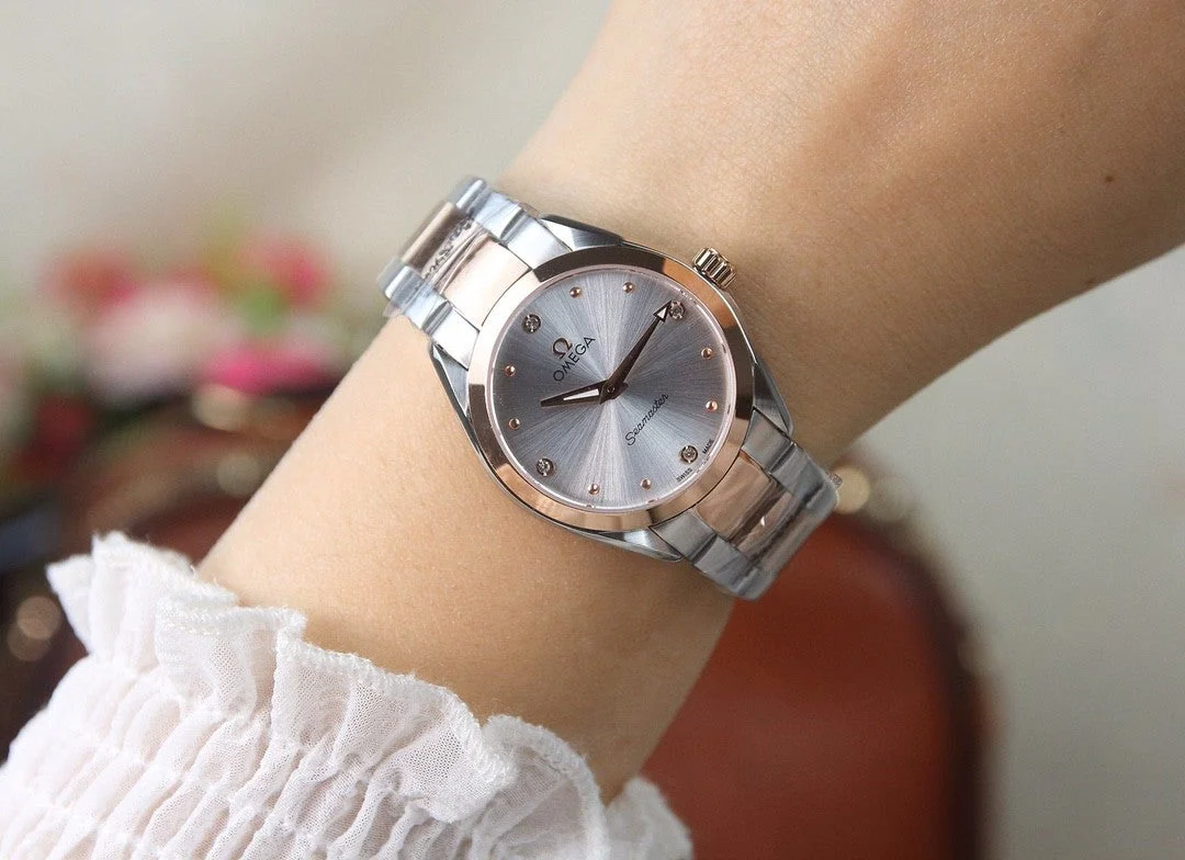 Omega Watch SEAMASTER QUARTZ 33MM TWO-TONE GREY DIAL