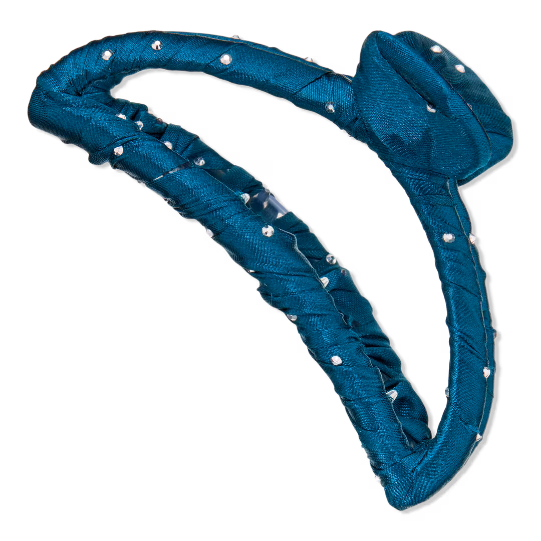 Conair Accessories  Satin Fabric-Wrapped Claw Clip with Rhinestones