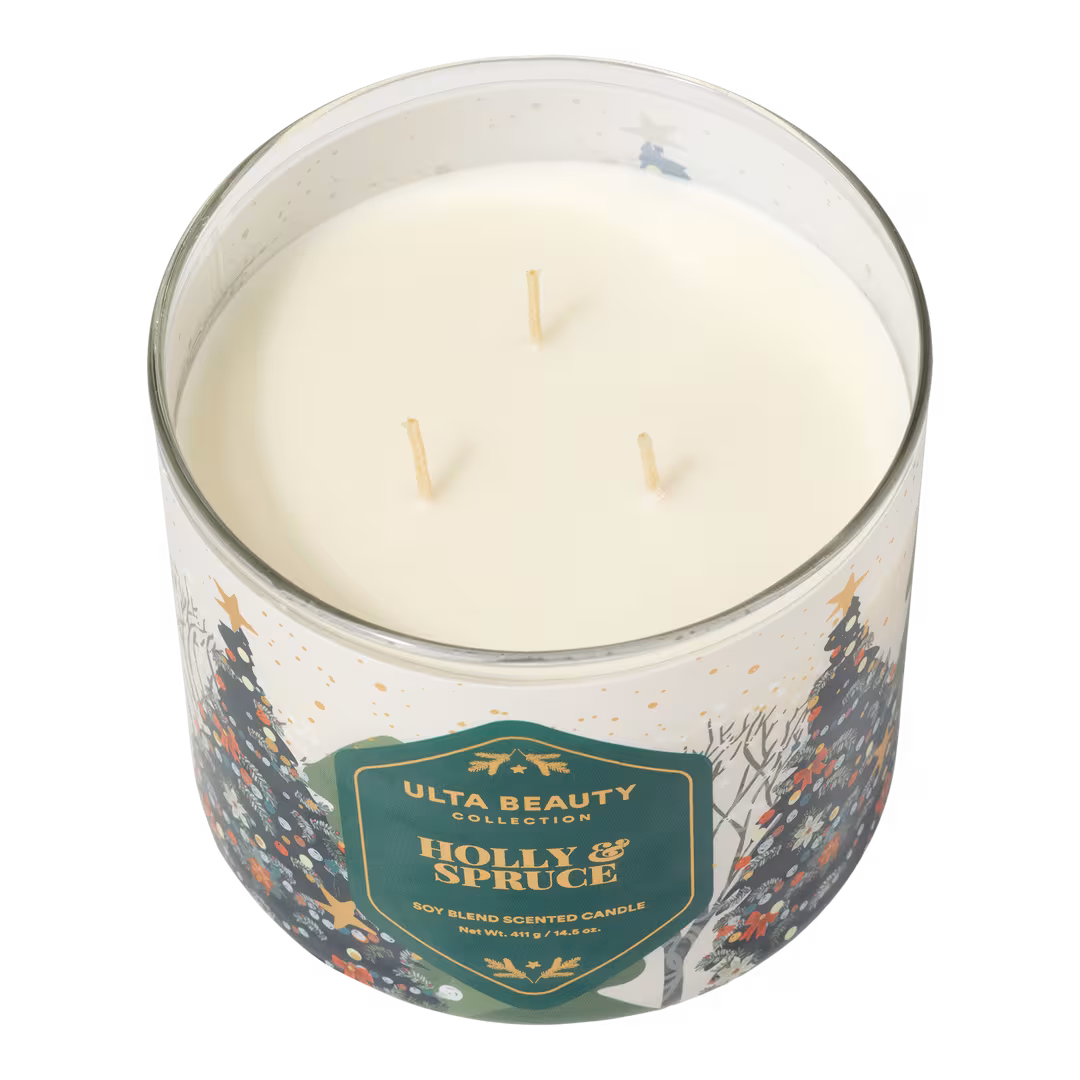 ULTA Beauty Collection  Holly & Spruce 3-Wick Candle