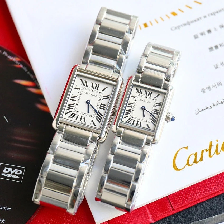 Cartier Watch TANK MUST SMALL STEEL WHITE DIAL