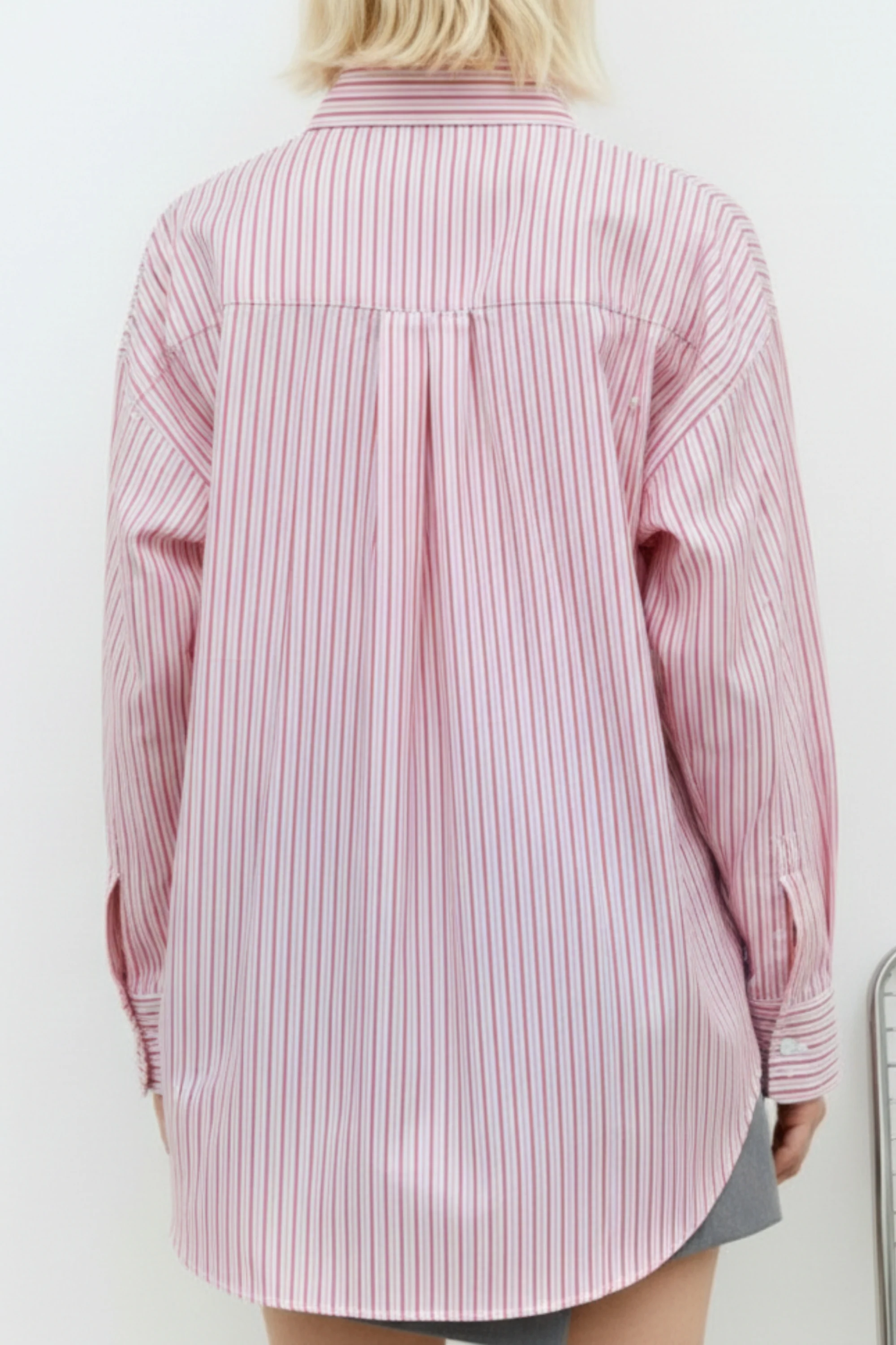 Pink Pearl Bloom Striped Shirt