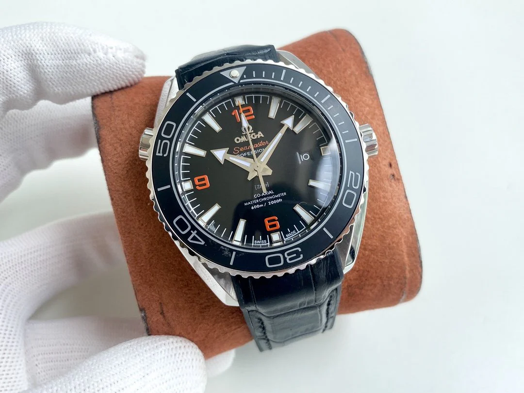 Omega Watch SEAMASTER PLANET OCEAN 600 STEEL BLACK CERAMIC LEATHER