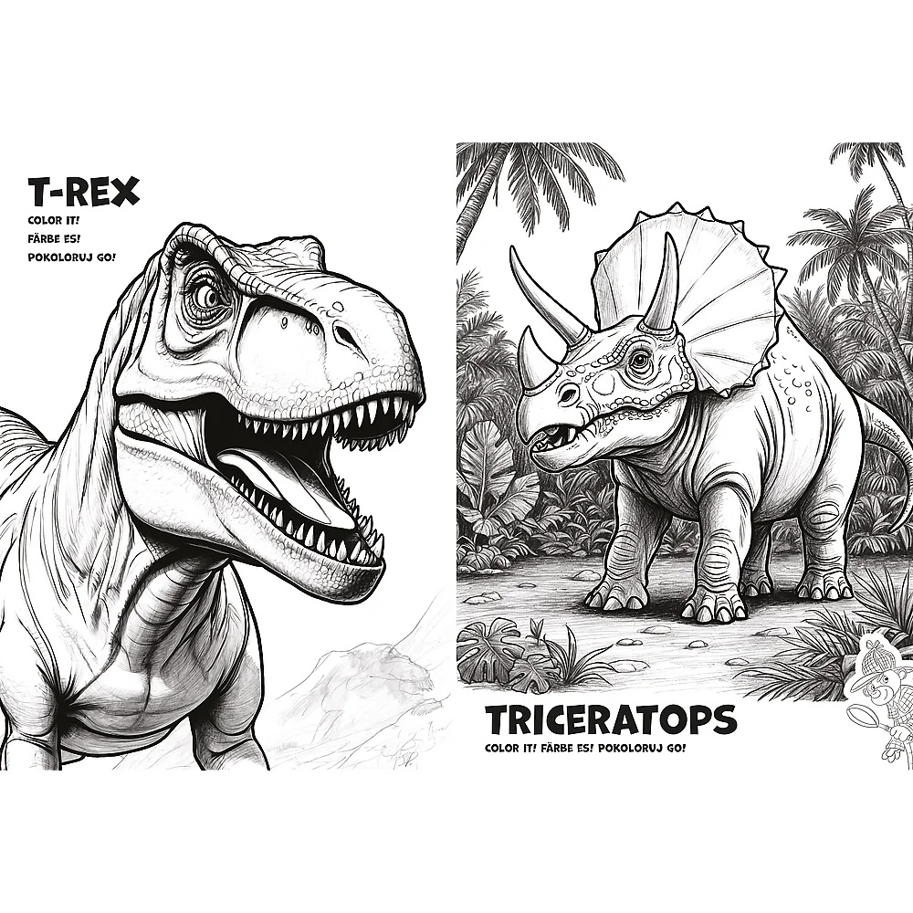 Książka Aktywizująca Spy Guy Dino, Kolorowanka