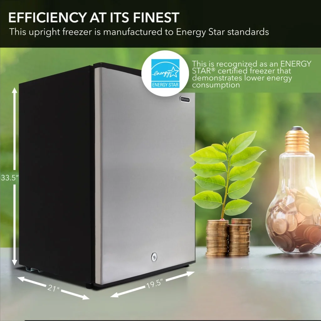 Whynter 3.0 cu. ft. Energy Star Upright Freezer with Lock C Stainless Steel (Cuf-301SS)