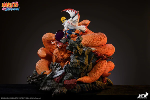 Naruto - HEX Collectibles Studio Namikaze Minato VS Nine Tails Kurama