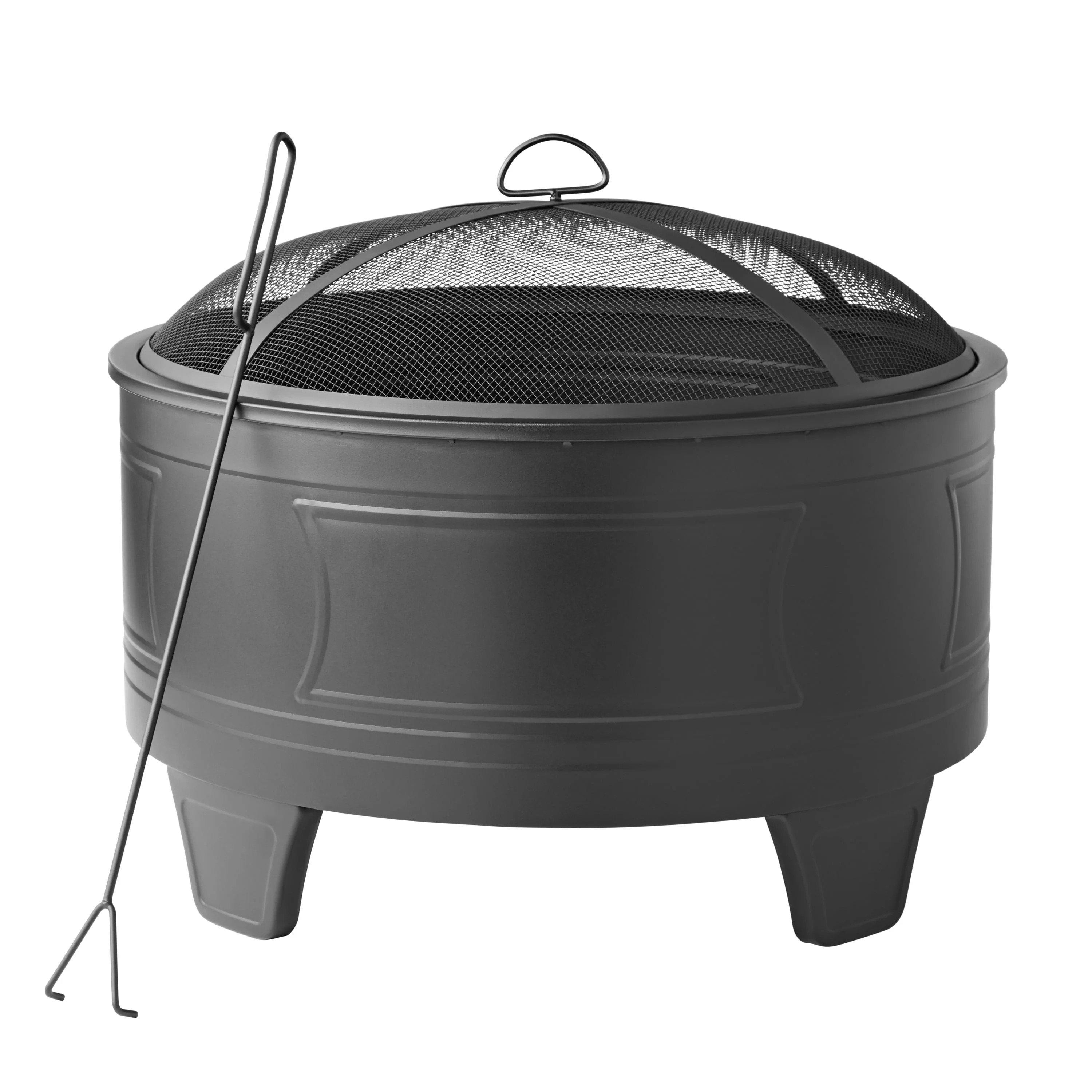Better Homes & Gardens 26" Damon Deep Bowl Wood Burning Steel Fire Pit