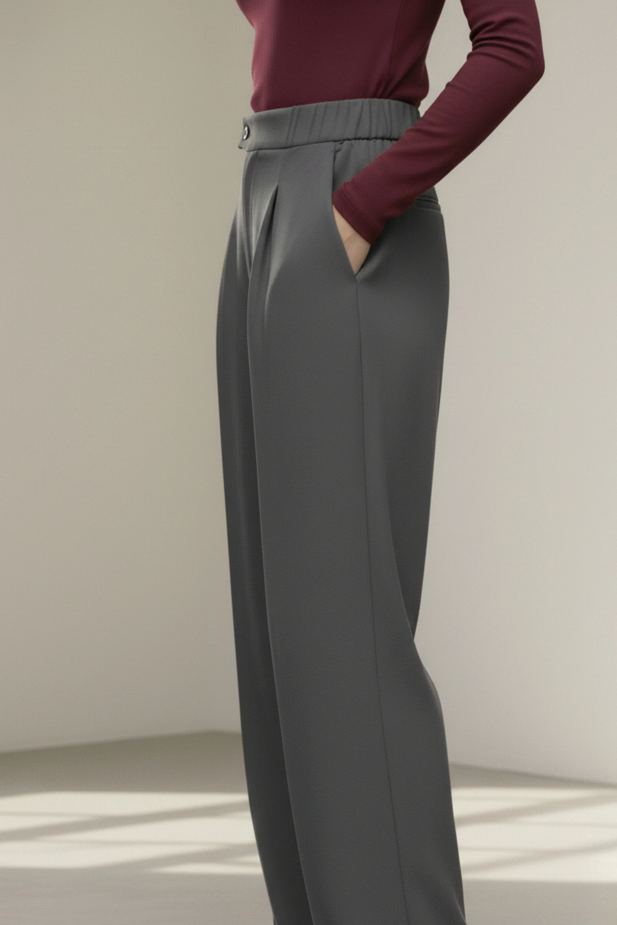 Urban Slate Wide Leg Trouser