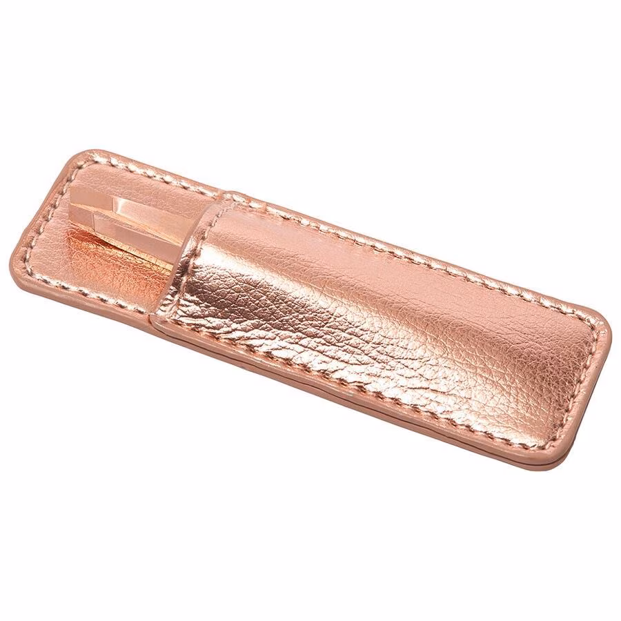 Mini Slant Tweezer & Case - Rose Gold